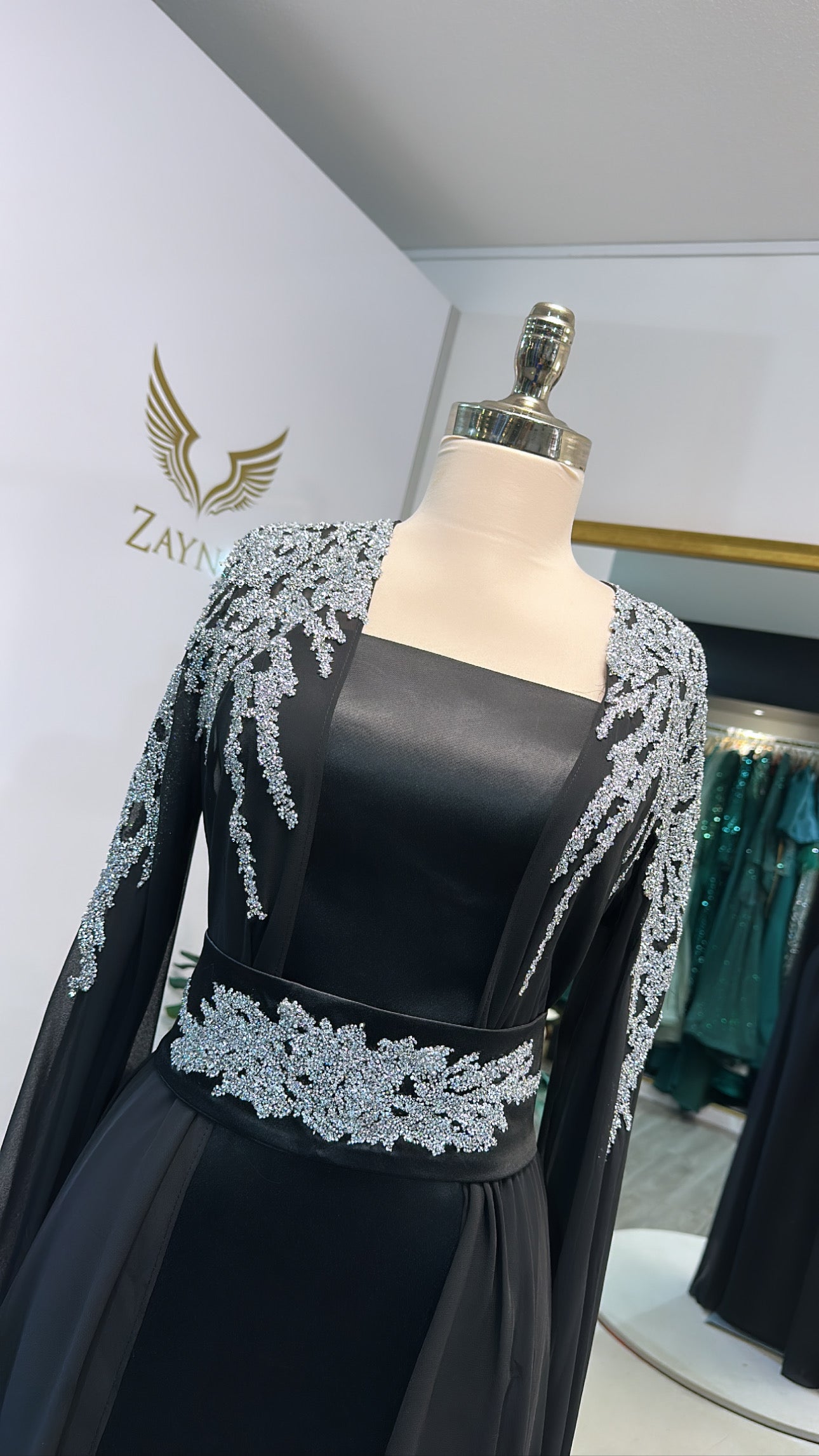 Elegant 3-piece black dress