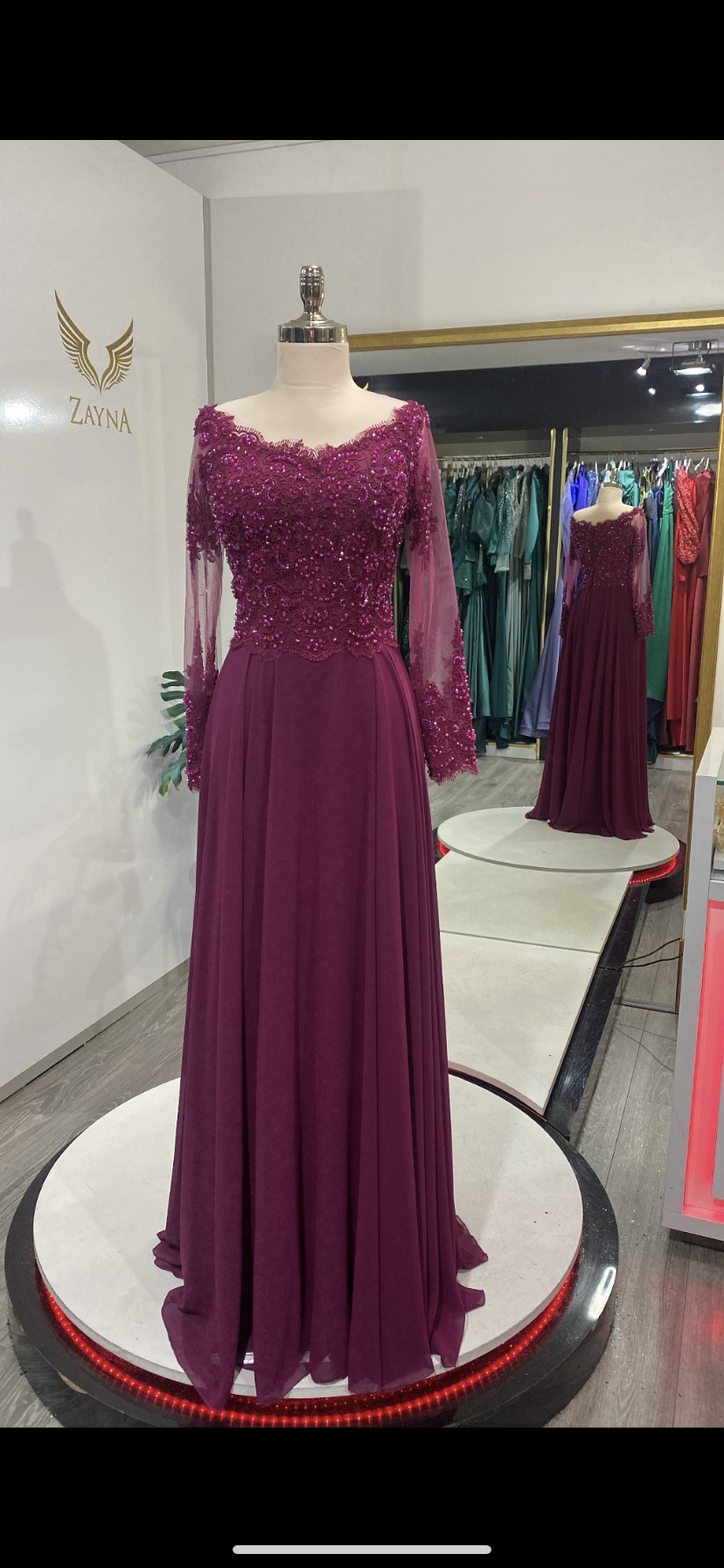 Beaded purple dress