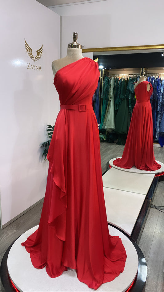 Amazing red dress, satin