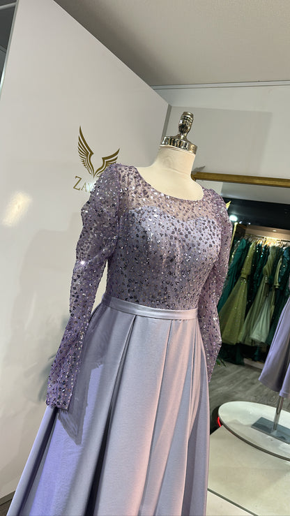 Elegant purple short dress
