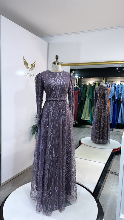 Elegant purple dress big sizes