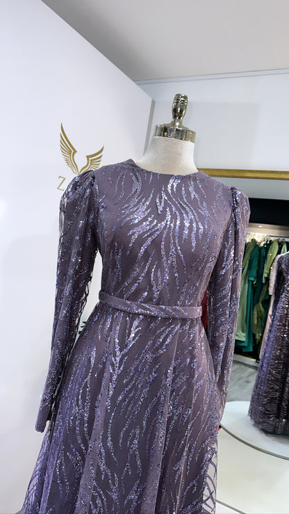 Elegant purple dress big sizes