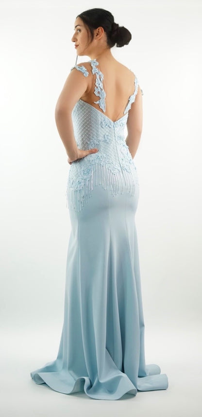 Light blue braided dress