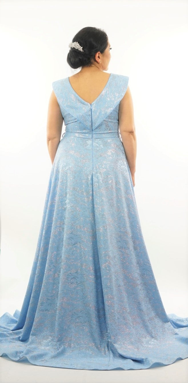 Aqua blue maxi dress