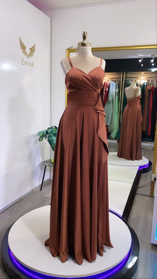 Our copper  elegant dress🤍