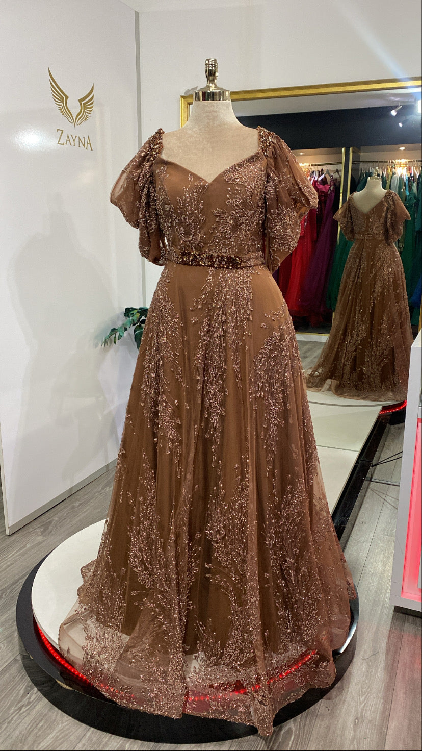 Copper coloured elegant dress