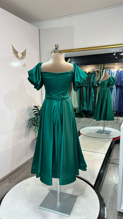 Elegant green midi dress edited