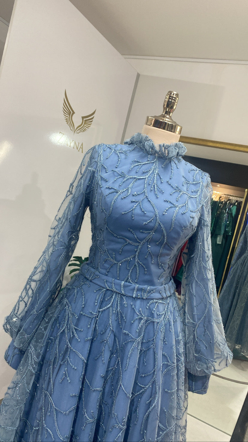 Elegant blue dress