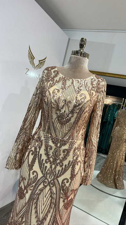 Elegant golden dress