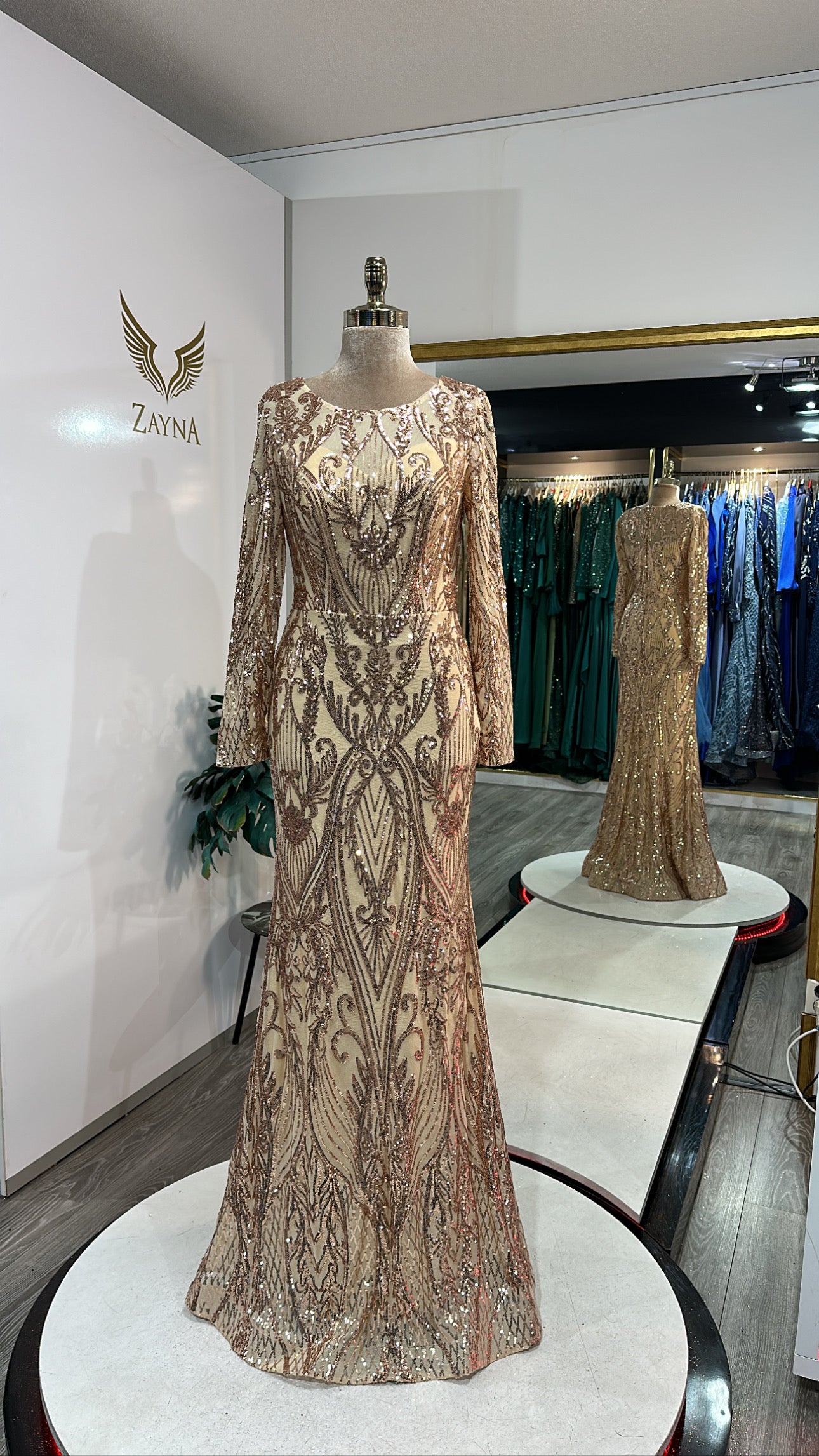 Elegant golden dress