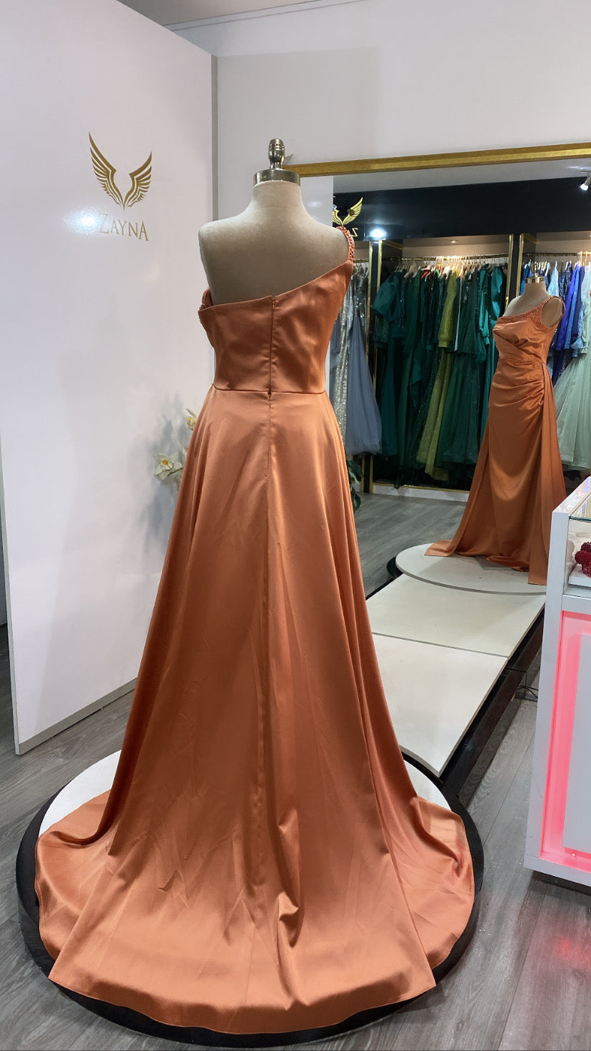 Elegant orange dress edited
