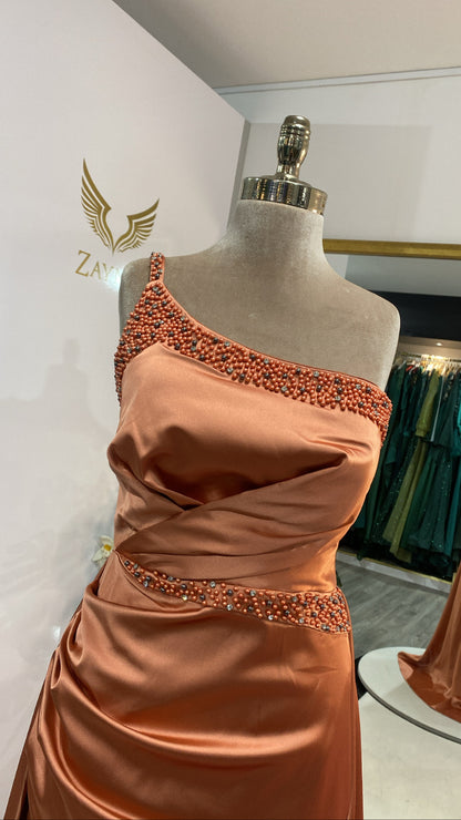 Elegant orange dress edited