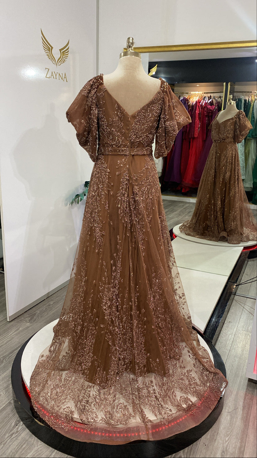 Copper coloured elegant dress